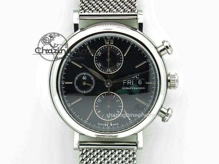 MIROTIME 0211 Casual Portuguese Chrono IW3716 Z+F 1:1 Best Edition White Dial on Blue Rubber Strap A 7016